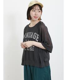 Samansa Mos2 | ロゴプリントニット(ニット/セーター)