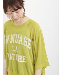 Samansa Mos2 | ロゴプリントニット(ニット/セーター)