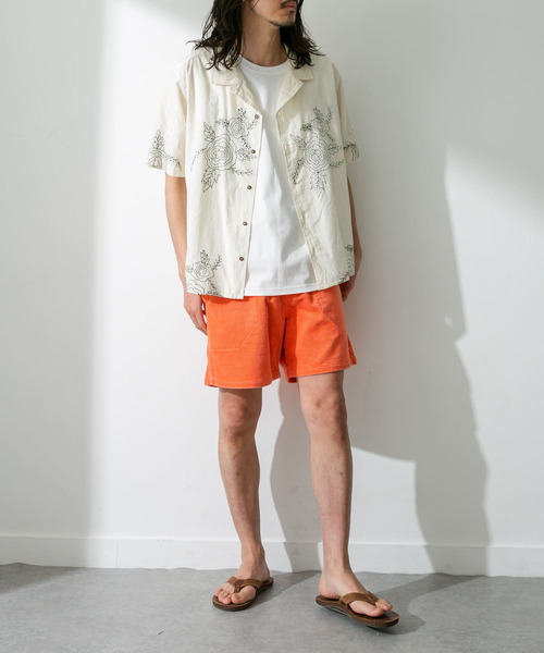 URBAN RESEARCH Sonny Label（アーバンリサーチサニーレーベル）の「コーデュロイイージーバギーショートパンツ（その他パンツ・メンズ・パープル/グリーン系その他/オフホワイト/ブラック/オレンジ・LARGE/MEDIUM）」の22枚目の写真