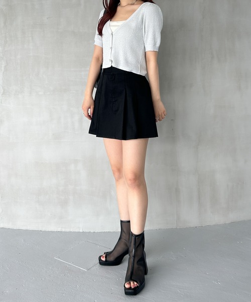 Heather(ヘザー)の「コンパクトラメリボンカーディガン 127462(カーディガン/ボレロ・レディース・グレー/オフホワイト/イエロー系その他・FREE)」の7枚目の写真