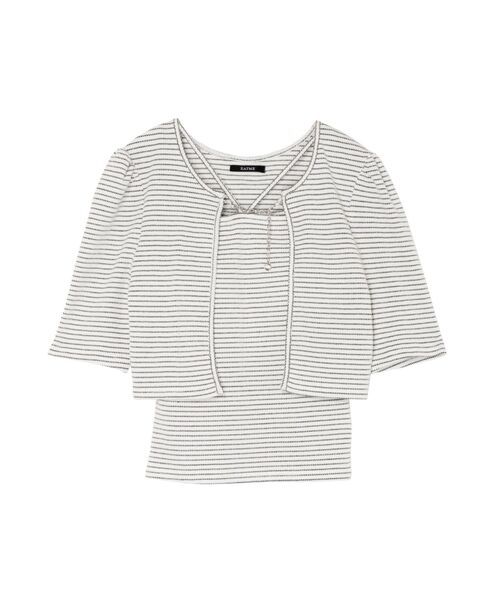 EATME（イートミー）の「キャミ&チェーンカーディガンセット（Tシャツ/カットソー・レディース・その他1/その他/アイボリー・FREE）」の5枚目の写真