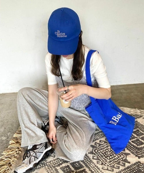 ISOOK（アイスー）の「スウェットワイドパンツ(kiharu select) / スウェットパンツ ワイドパンツ ルーズパンツ（スウェットパンツ・レディース・グレー/ブラック・FREE）」の4枚目の写真