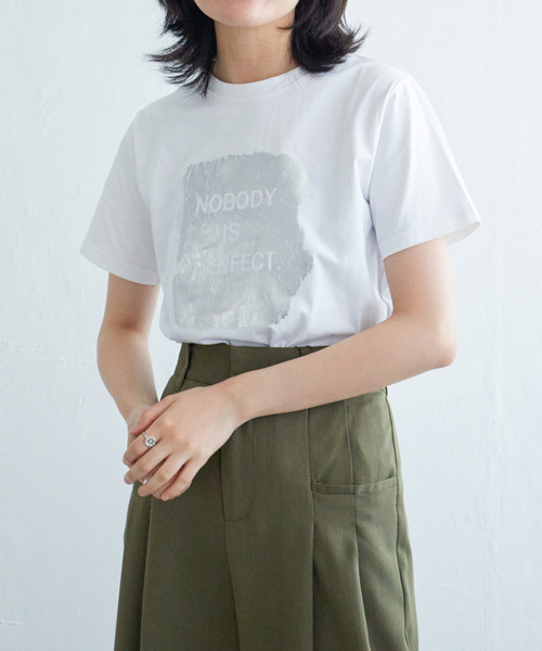 セール】ロゴ箔プリントコンパクトTシャツ（Tシャツ/カットソー