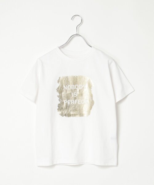 VENCEEXCHANGE(ヴァンスエクスチェンジ)の「ロゴ箔プリントコンパクトTシャツ(Tシャツ/カットソー・レディース・ゴールド/ブラック/シルバー・FREE)」の14枚目の写真