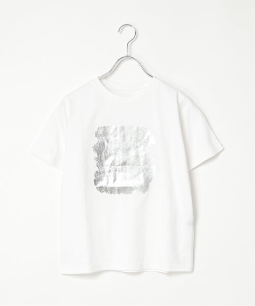 VENCEEXCHANGE(ヴァンスエクスチェンジ)の「ロゴ箔プリントコンパクトTシャツ(Tシャツ/カットソー・レディース・ゴールド/ブラック/シルバー・FREE)」の13枚目の写真