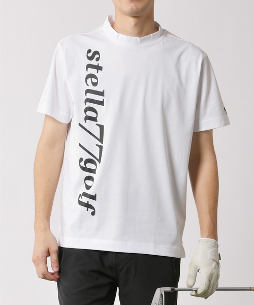 stella77golf(ステラセブンティーンセブンゴルフ)の「接触冷感モックネックTシャツ(Tシャツ/カットソー・メンズ・ブラック/ホワイト/ライム・LARGE/X-LARGE/XX-LARGE/MEDIUM)」の2枚目の写真