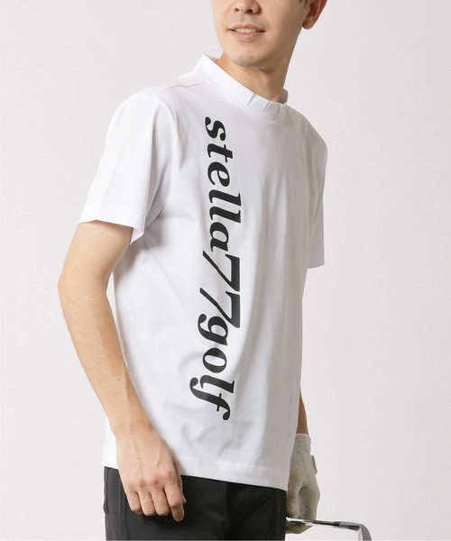 stella77golf(ステラセブンティーンセブンゴルフ)の「接触冷感モックネックTシャツ(Tシャツ/カットソー・メンズ・ブラック/ホワイト/ライム・LARGE/X-LARGE/XX-LARGE/MEDIUM)」の4枚目の写真