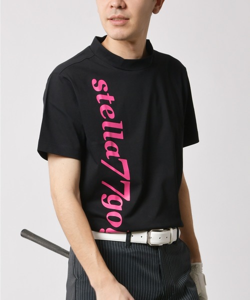 stella77golf(ステラセブンティーンセブンゴルフ)の「接触冷感モックネックTシャツ(Tシャツ/カットソー・メンズ・ブラック/ホワイト/ライム・LARGE/X-LARGE/XX-LARGE/MEDIUM)」の7枚目の写真