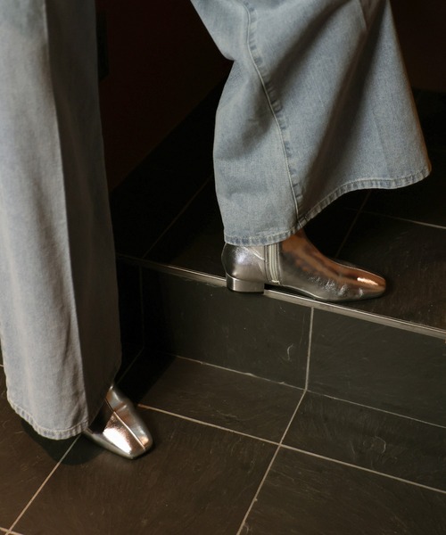 select MOCA(セレクトモカ)の「スクエアトゥローヒールブーツ(ブーツ・レディース・ブラック/シルバー/ブラック系その他・SMALL/MEDIUM/LARGE/X-LARGE)」の7枚目の写真