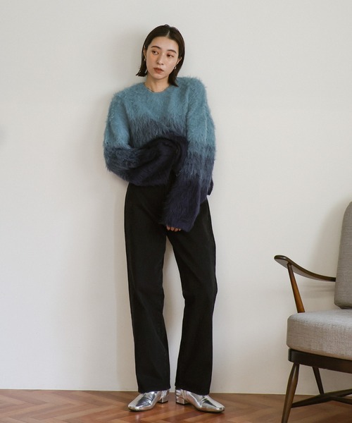 select MOCA(セレクトモカ)の「スクエアトゥローヒールブーツ(ブーツ・レディース・ブラック/シルバー/ブラック系その他・SMALL/MEDIUM/LARGE/X-LARGE)」の11枚目の写真