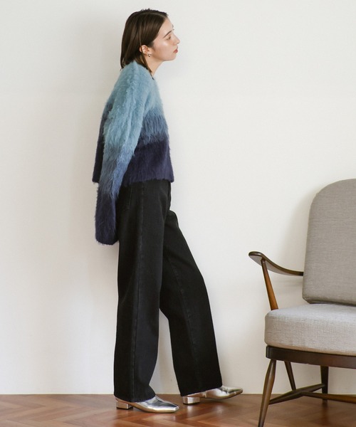 select MOCA(セレクトモカ)の「スクエアトゥローヒールブーツ(ブーツ・レディース・ブラック/シルバー/ブラック系その他・SMALL/MEDIUM/LARGE/X-LARGE)」の16枚目の写真