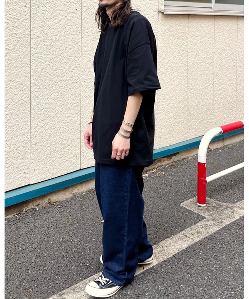 MODISH GAZE(モディシュガゼ)の「【MODISH GAZE】USAコットンビックサイズ半袖TシャツCOOL&UVCUT(CP)(Tシャツ/カットソー・レディース・ブラック・5XL/4XL/3XL/2XL/XL)」の5枚目の写真