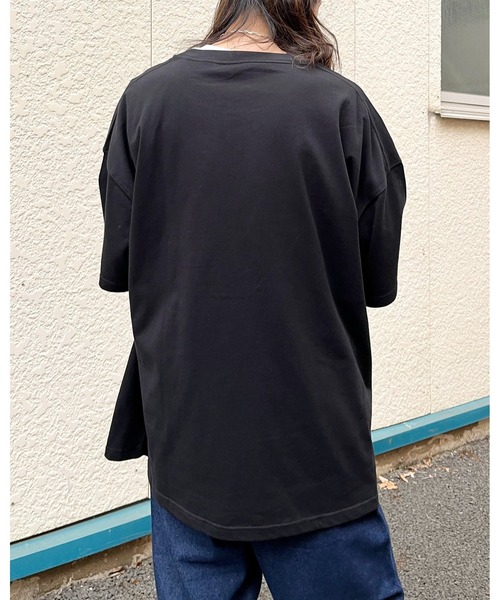 MODISH GAZE(モディシュガゼ)の「【MODISH GAZE】USAコットンビックサイズ半袖TシャツCOOL&UVCUT(CP)(Tシャツ/カットソー・レディース・ブラック・5XL/4XL/3XL/2XL/XL)」の4枚目の写真
