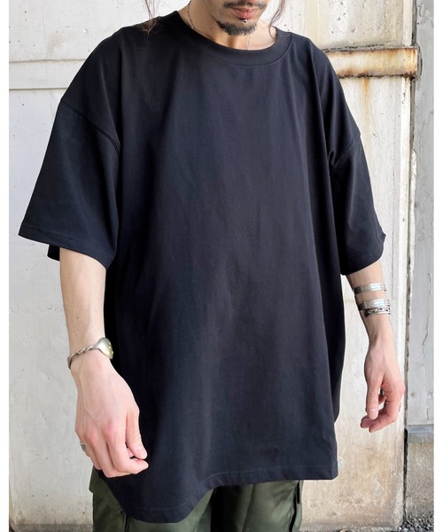 MODISH GAZE(モディシュガゼ)の「【MODISH GAZE】USAコットンビックサイズ半袖TシャツCOOL&UVCUT(CP)(Tシャツ/カットソー・レディース・ブラック・5XL/4XL/3XL/2XL/XL)」の2枚目の写真