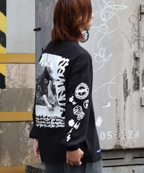 SEQUENZ(シークエンズ)の「【SEQUENZ/シークエンズ】O.G COLLAGE PUFF PT L/S TEE / フォトコラージュ パフ プリント 長袖 Tシャツ(Tシャツ/カットソー・メンズ・ブラック/ホワイト/オレンジ/ネイビー・S/M/L/LL)」の14枚目の写真