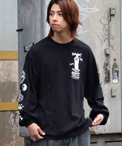 SEQUENZ(シークエンズ)の「【SEQUENZ/シークエンズ】O.G COLLAGE PUFF PT L/S TEE / フォトコラージュ パフ プリント 長袖 Tシャツ(Tシャツ/カットソー・メンズ・ブラック/ホワイト/オレンジ/ネイビー・S/M/L/LL)」の16枚目の写真