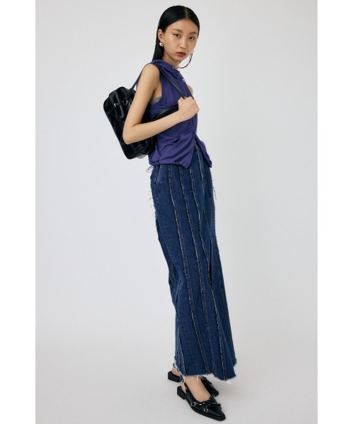 MOUSSY（マウジー）の「H/N HOODIE ベスト（ベスト・レディース・ブルー/オフホワイト・FREE）」の17枚目の写真