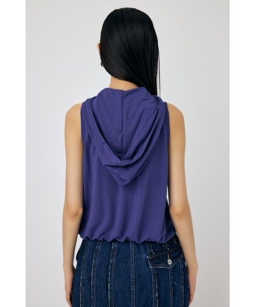 MOUSSY（マウジー）の「H/N HOODIE ベスト（ベスト・レディース・ブルー/オフホワイト・FREE）」の12枚目の写真