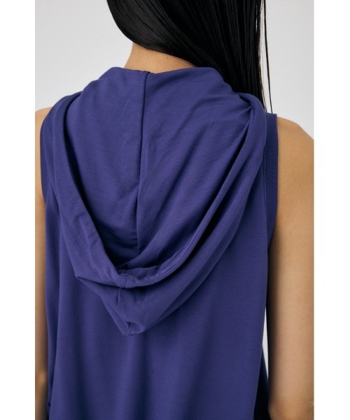 MOUSSY（マウジー）の「H/N HOODIE ベスト（ベスト・レディース・ブルー/オフホワイト・FREE）」の10枚目の写真