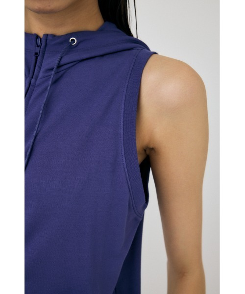 MOUSSY（マウジー）の「H/N HOODIE ベスト（ベスト・レディース・ブルー/オフホワイト・FREE）」の9枚目の写真