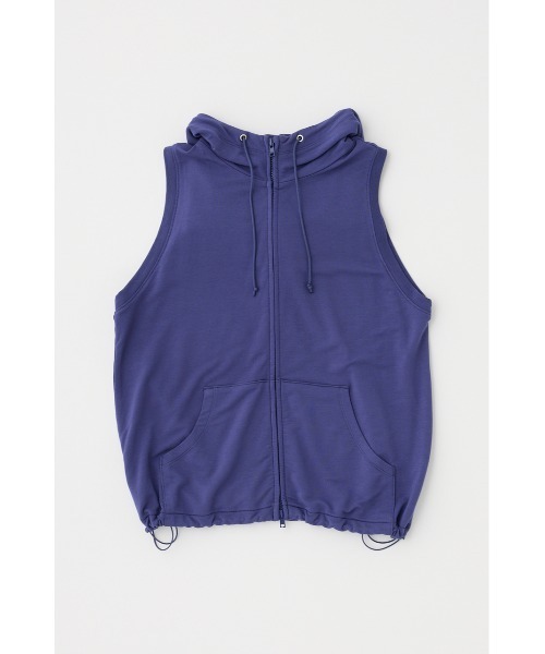 MOUSSY（マウジー）の「H/N HOODIE ベスト（ベスト・レディース・ブルー/オフホワイト・FREE）」の5枚目の写真