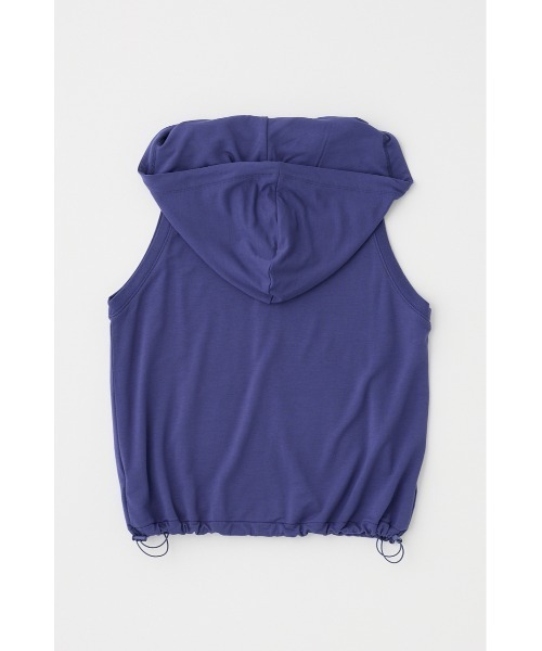 MOUSSY（マウジー）の「H/N HOODIE ベスト（ベスト・レディース・ブルー/オフホワイト・FREE）」の4枚目の写真