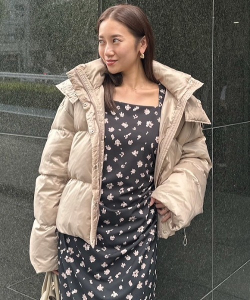 rienda（リエンダ）の「フード付きショートダウンジャケット 秋服 冬服