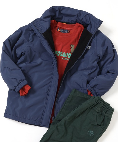 KRIFF MAYER Kid's Collection（クリフメイヤーキッズコレクション）の「裏厚フリースボリュームネックジャケット（ダウンジャケット/コート・キッズ・ライトグレー/ターコイズブルー/ネイビー/レンガ・160/170/120/130/140/150）」の3枚目の写真