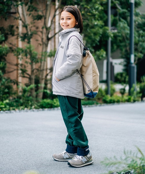 KRIFF MAYER Kid's Collection（クリフメイヤーキッズコレクション）の「裏厚フリースボリュームネックジャケット（ダウンジャケット/コート・キッズ・ライトグレー/ターコイズブルー/ネイビー/レンガ・160/170/120/130/140/150）」の10枚目の写真