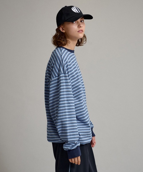 WETTEMPT（ウィテンプト）の「DRAW CORD MULTI BORDER LONG TEE