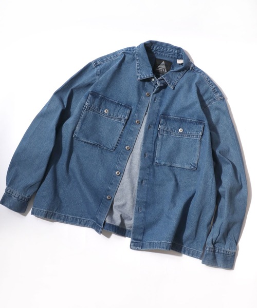 Levi's(リーバイス)の「Levi's/リーバイス SILVERTAB FATIGUE DENIM SHIRT/オーバーサイズ デニムシャツ/シャツジャケット(シャツ/ブラウス・メンズ・インディゴブルー・M/S/L)」の13枚目の写真