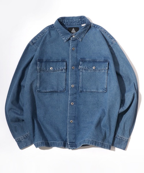 Levi's(リーバイス)の「Levi's/リーバイス SILVERTAB FATIGUE DENIM SHIRT/オーバーサイズ デニムシャツ/シャツジャケット(シャツ/ブラウス・メンズ・インディゴブルー・M/S/L)」の12枚目の写真