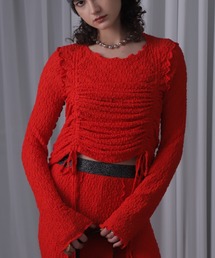 CREOLME | (CREOLME)シャーリングフラワートップス(Tシャツ/カットソー)