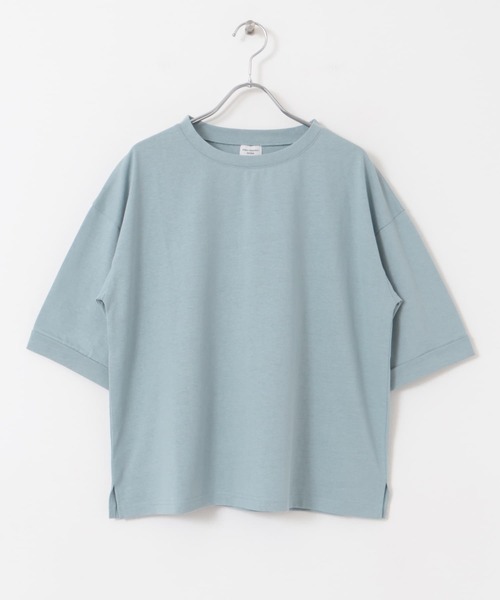 URBAN RESEARCH DOORS(アーバンリサーチドアーズ)の「『UR TECH』USAコットン5分袖ロールスリーブTシャツ(Tシャツ/カットソー・レディース・アイボリー/ライトブルー/オリーブ/ホワイト系その他・MEDIUM)」の9枚目の写真