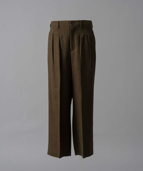 MAISON SPECIAL(メゾンスペシャル)の「《UNISEX》【Italian Dead Stock Fabric】Two-Tuck Wide Pants/ツータックワイドパンツ 【MAISON SPECIAL/メゾンスペシャル】(その他パンツ・メンズ・ダークブラック/グレー/ブラック/カーキ/ラベンダー/ライトグレー/ブラウン/キャメル・0/1)」の6枚目の写真
