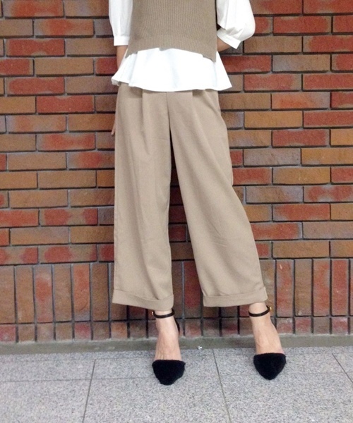 Chico（チコ）の「【who's who Chico】　スラックスイージーパンツ（スラックス・レディース・その他18/ベージュ/ネイビー・FREE）」の9枚目の写真