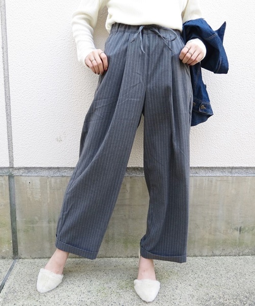 Chico（チコ）の「【who's who Chico】　スラックスイージーパンツ（スラックス・レディース・その他18/ベージュ/ネイビー・FREE）」の8枚目の写真