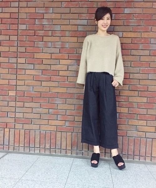 Chico（チコ）の「【who's who Chico】　スラックスイージーパンツ（スラックス・レディース・その他18/ベージュ/ネイビー・FREE）」の11枚目の写真