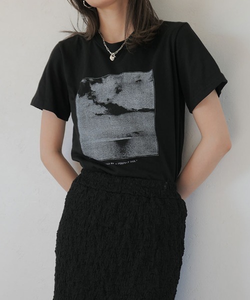 グラフィックプリントT／graphic print T 半袖 クルーネック フォト