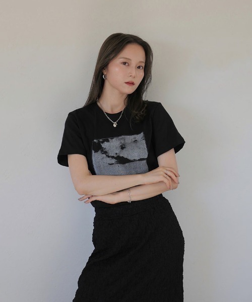 グラフィックプリントT／graphic print T 半袖 クルーネック フォト