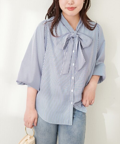 IENA - プリントボータイシャツブラウス SLOBE IENA｜ボウタイブラウス | Rakuten Fashion(楽天