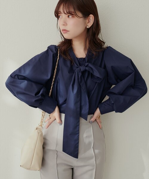 ❣️natural couture ❣️ブラウス３点セット❣️ セール】ピン付きタイ3WAYブラウス（シャツ/ブラウス）｜natural