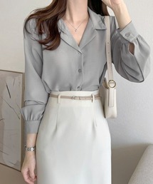 ECLIN | 開襟ボリュウーム袖シャツブラウス(シャツ/ブラウス)