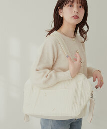 【mamamo】ヌビ刺繍ボストンBAG