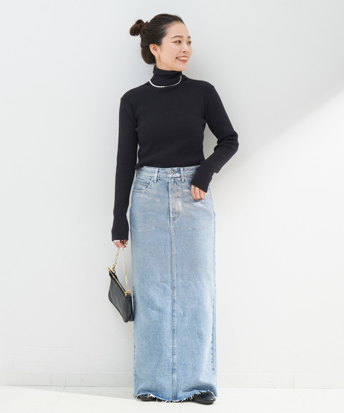 B.C STOCK(ベーセーストック)の「《追加》タートルリブニット(ニット/セーター・レディース・ホワイト/ブラック/ピンク/ブルー/ウッド/オレンジ系その他・FREE)」の7枚目の写真