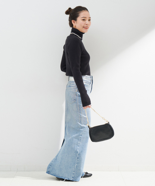 B.C STOCK(ベーセーストック)の「《追加》タートルリブニット(ニット/セーター・レディース・ホワイト/ブラック/ピンク/ブルー/ウッド/オレンジ系その他・FREE)」の8枚目の写真