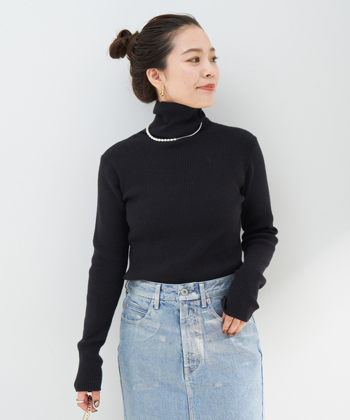 B.C STOCK(ベーセーストック)の「《追加》タートルリブニット(ニット/セーター・レディース・ホワイト/ブラック/ピンク/ブルー/ウッド/オレンジ系その他・FREE)」の10枚目の写真