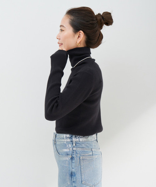 B.C STOCK(ベーセーストック)の「《追加》タートルリブニット(ニット/セーター・レディース・ホワイト/ブラック/ピンク/ブルー/ウッド/オレンジ系その他・FREE)」の11枚目の写真