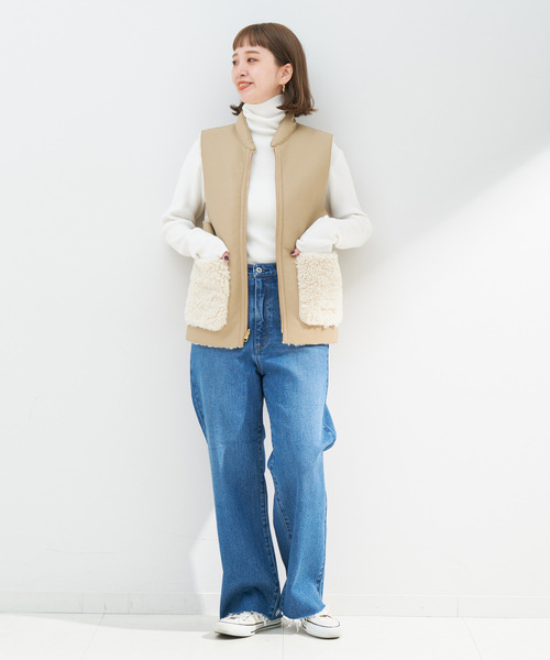 B.C STOCK(ベーセーストック)の「《追加》タートルリブニット(ニット/セーター・レディース・ホワイト/ブラック/ピンク/ブルー/ウッド/オレンジ系その他・FREE)」の13枚目の写真