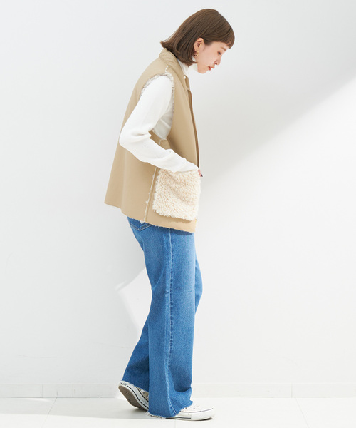 B.C STOCK(ベーセーストック)の「《追加》タートルリブニット(ニット/セーター・レディース・ホワイト/ブラック/ピンク/ブルー/ウッド/オレンジ系その他・FREE)」の14枚目の写真